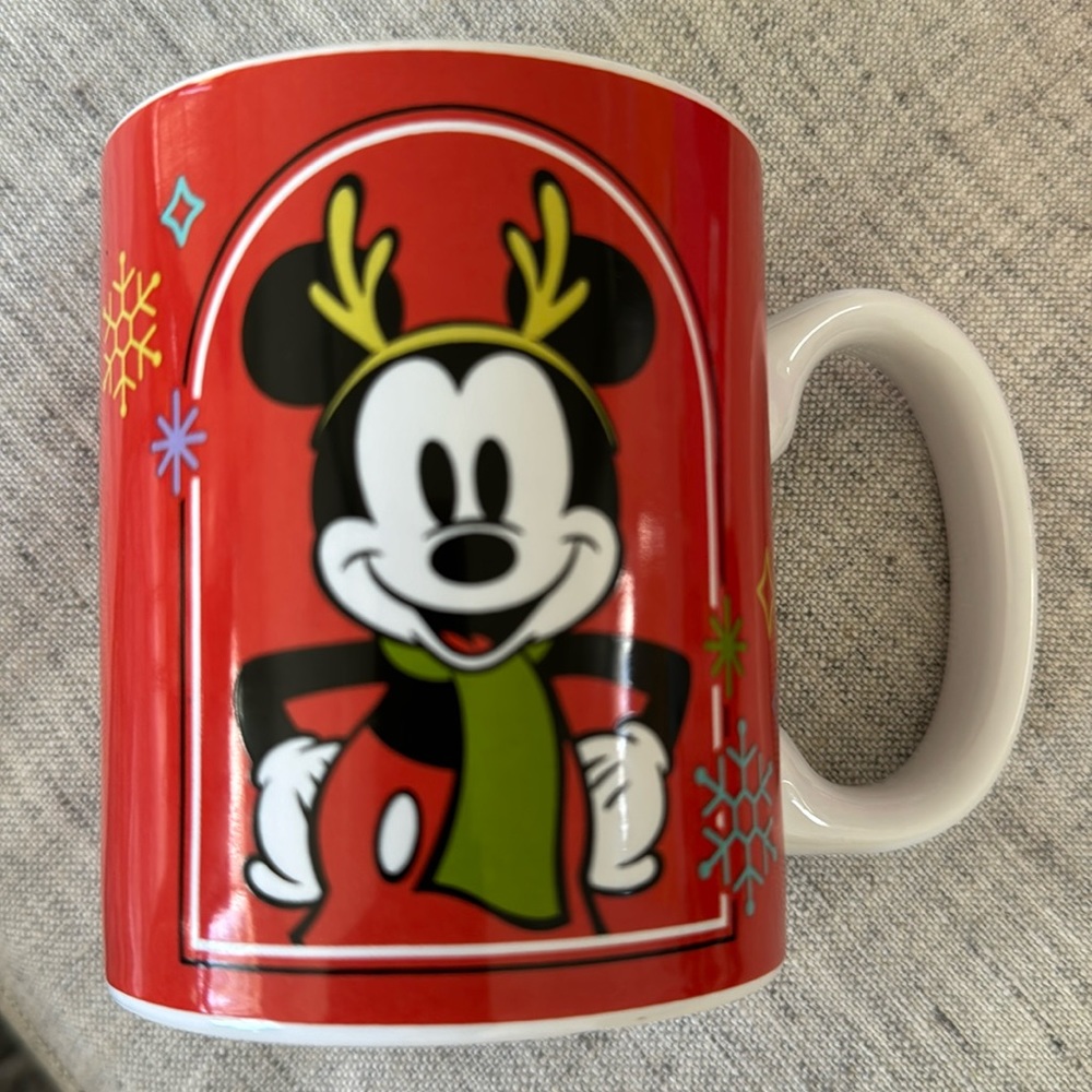 2023 Disney MUG Frankford Candy Mickey Mouse MAKE IT BRIGHT HOLIDAY RED ANTLERS